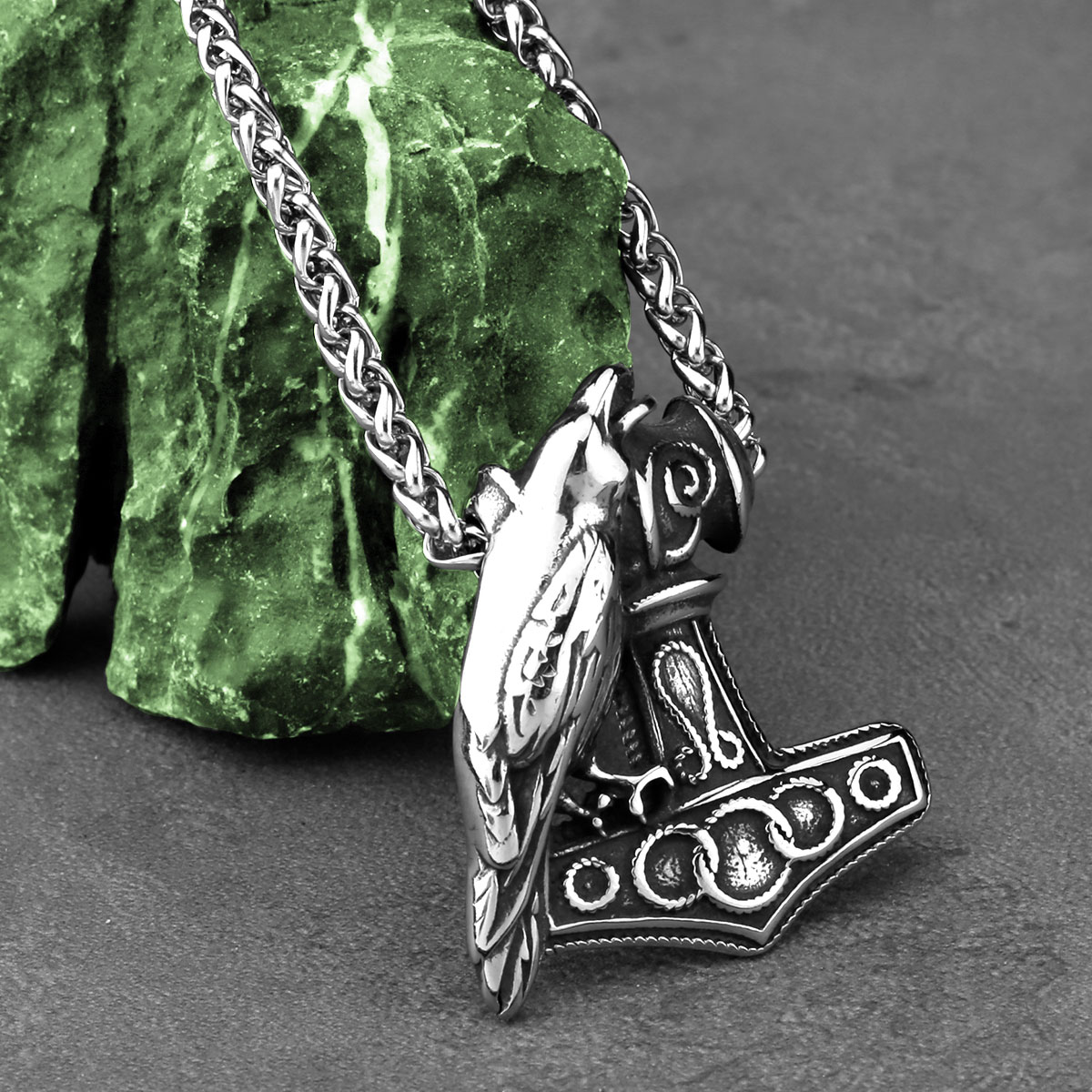 Battle Rope Anchor - Nordik Odin Raven Thor Palu Kalung