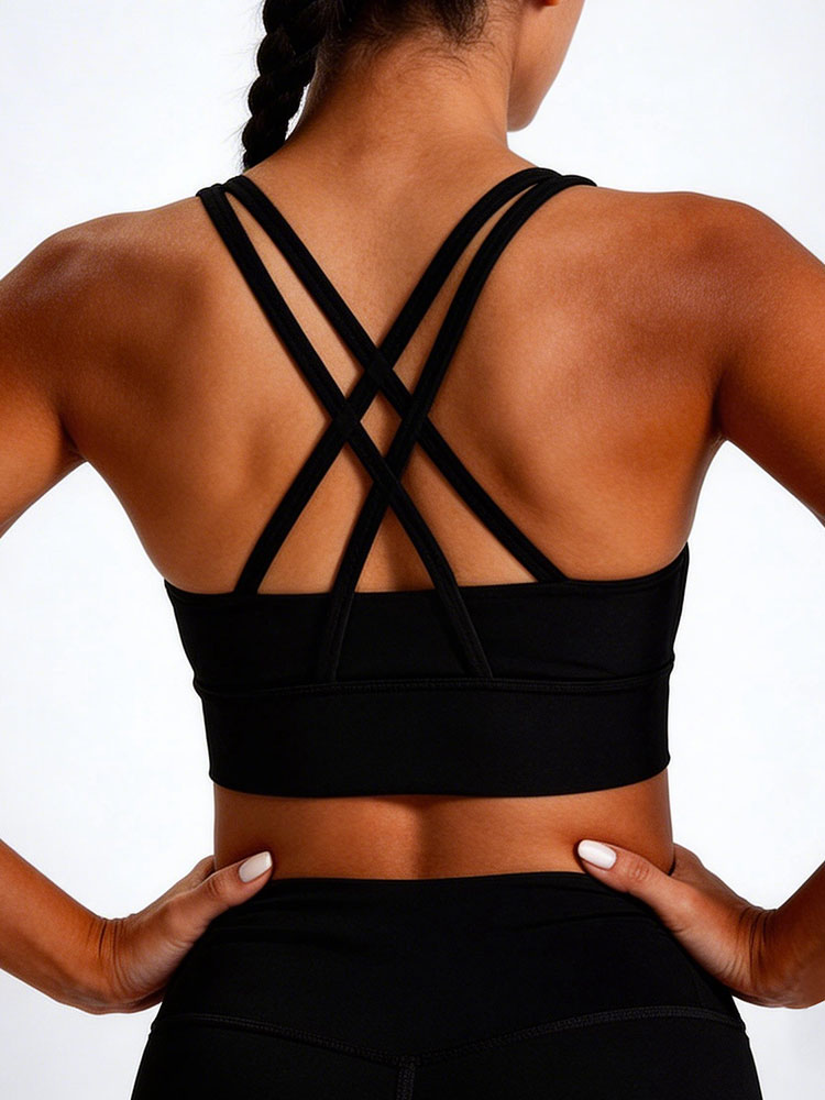 Sport Bra Wanita Warna Solid,  - Crossfit Yoga ulasan dan harga