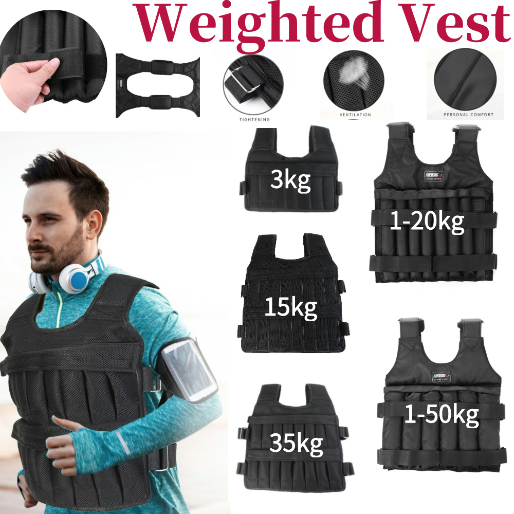 Jaket Beban Latihan 3/15/35kg, - Crossfit Weight Vest ulasan dan harga